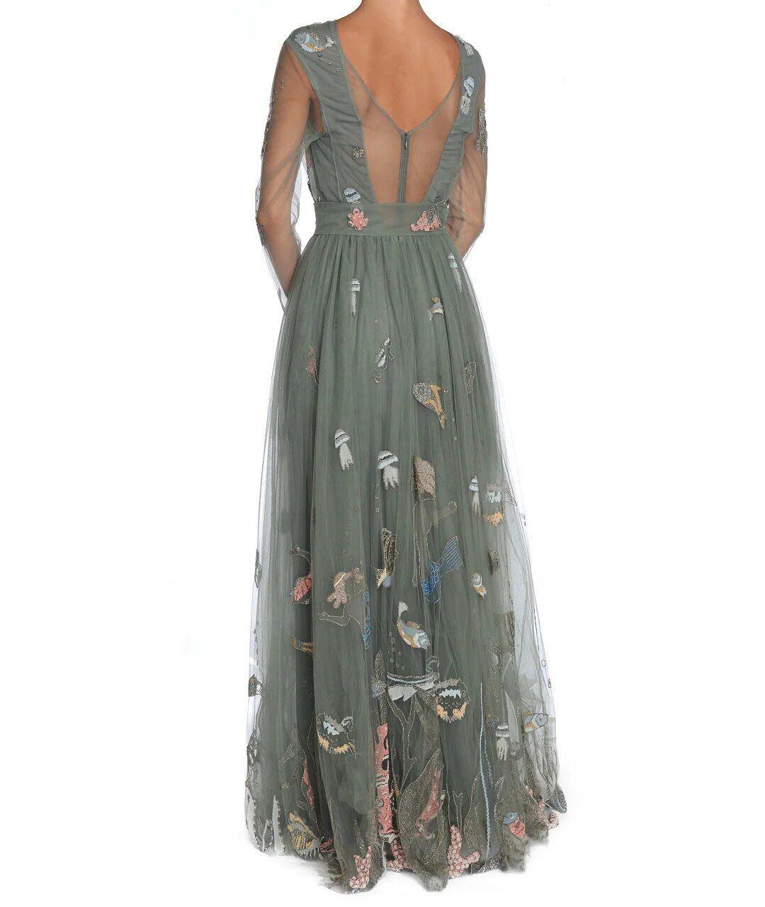 Gray Vintage VALENTINO 2015 SEASHELL DRESS from Celebrity Closet EU 38