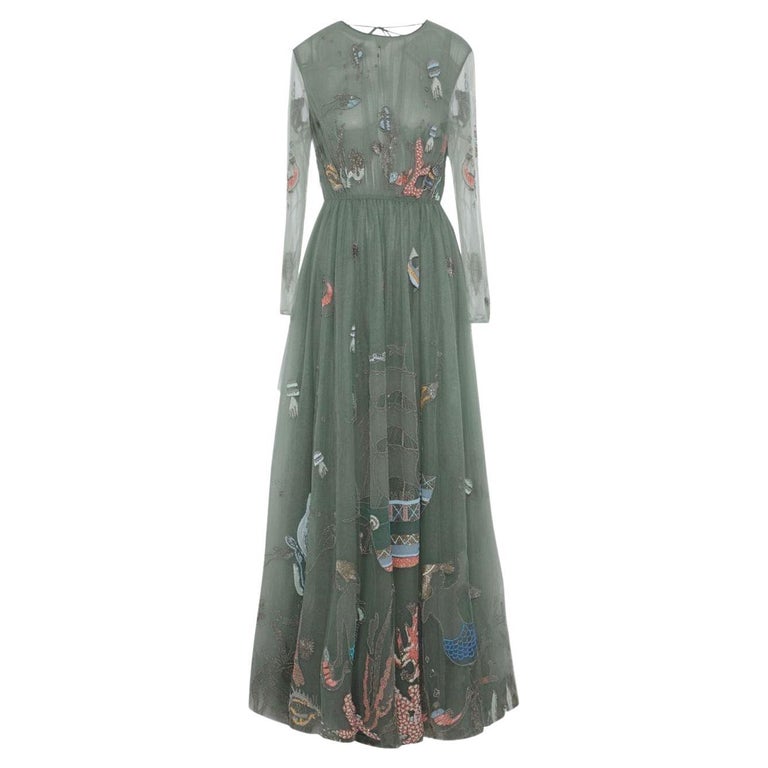 Vintage VALENTINO 2015 SEASHELL DRESS from Celebrity Closet EU 38 For Sale  at 1stDibs