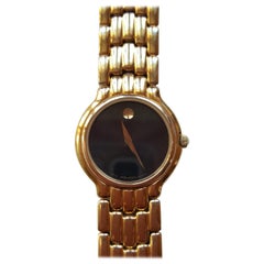 Pre-owned Watch Case Black Face Movado Museum, Ladies Water Resistant