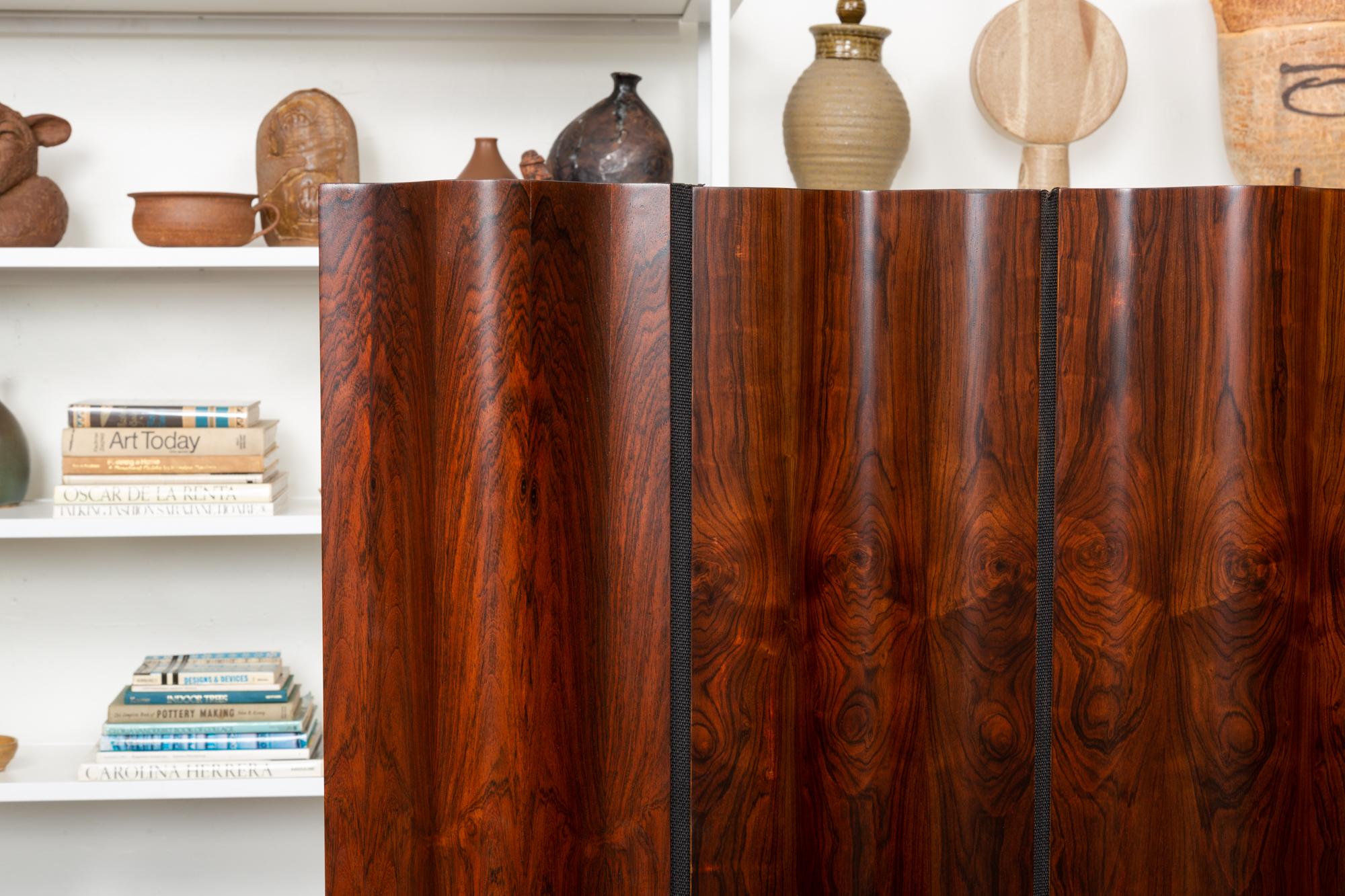 Late 20th Century Pre-Production Eames Rosewood Folding Screen for Herman Miller
