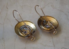 Pre-Victorian Pink Sapphire Roman Shield Earrings