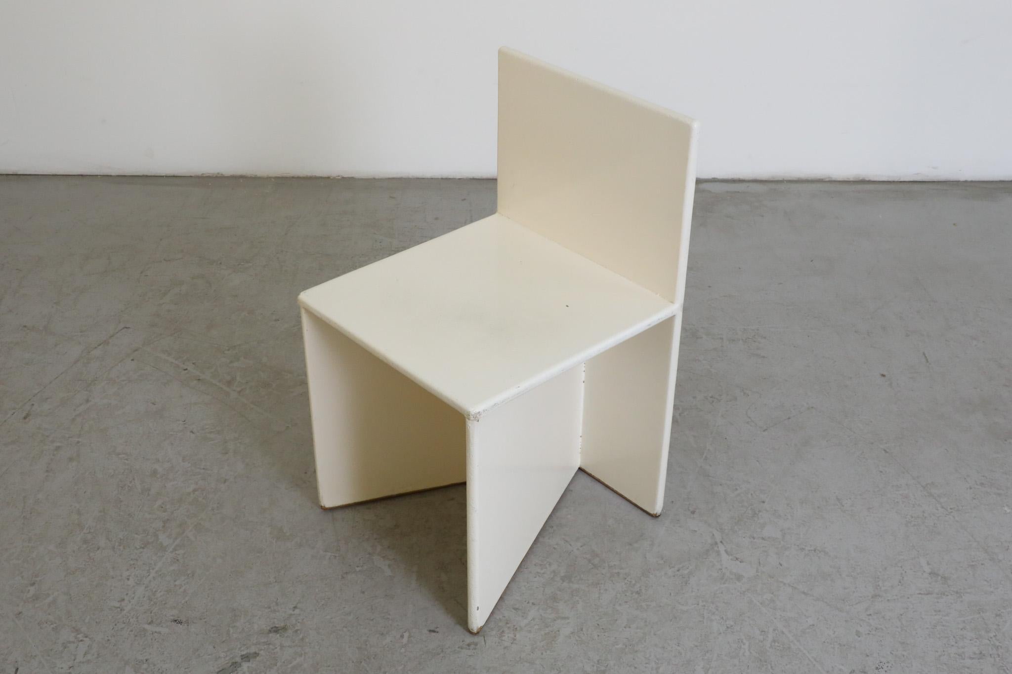 Pre War Gerrit Rietveld Style Modernist Painted Chair For Sale 4