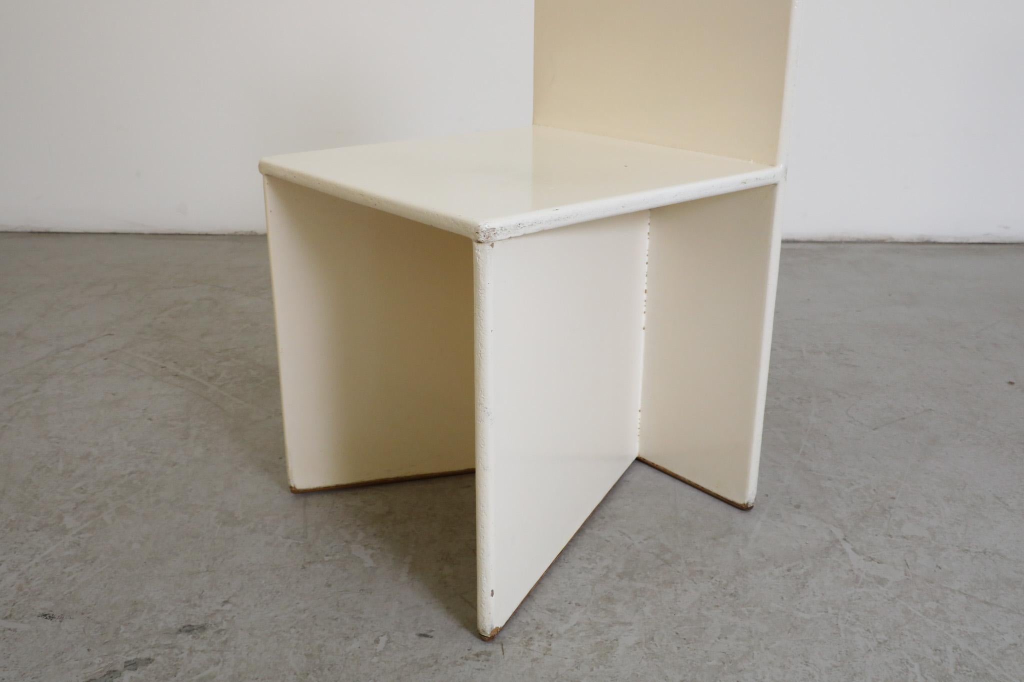 Pre War Gerrit Rietveld Style Modernist Painted Chair For Sale 5