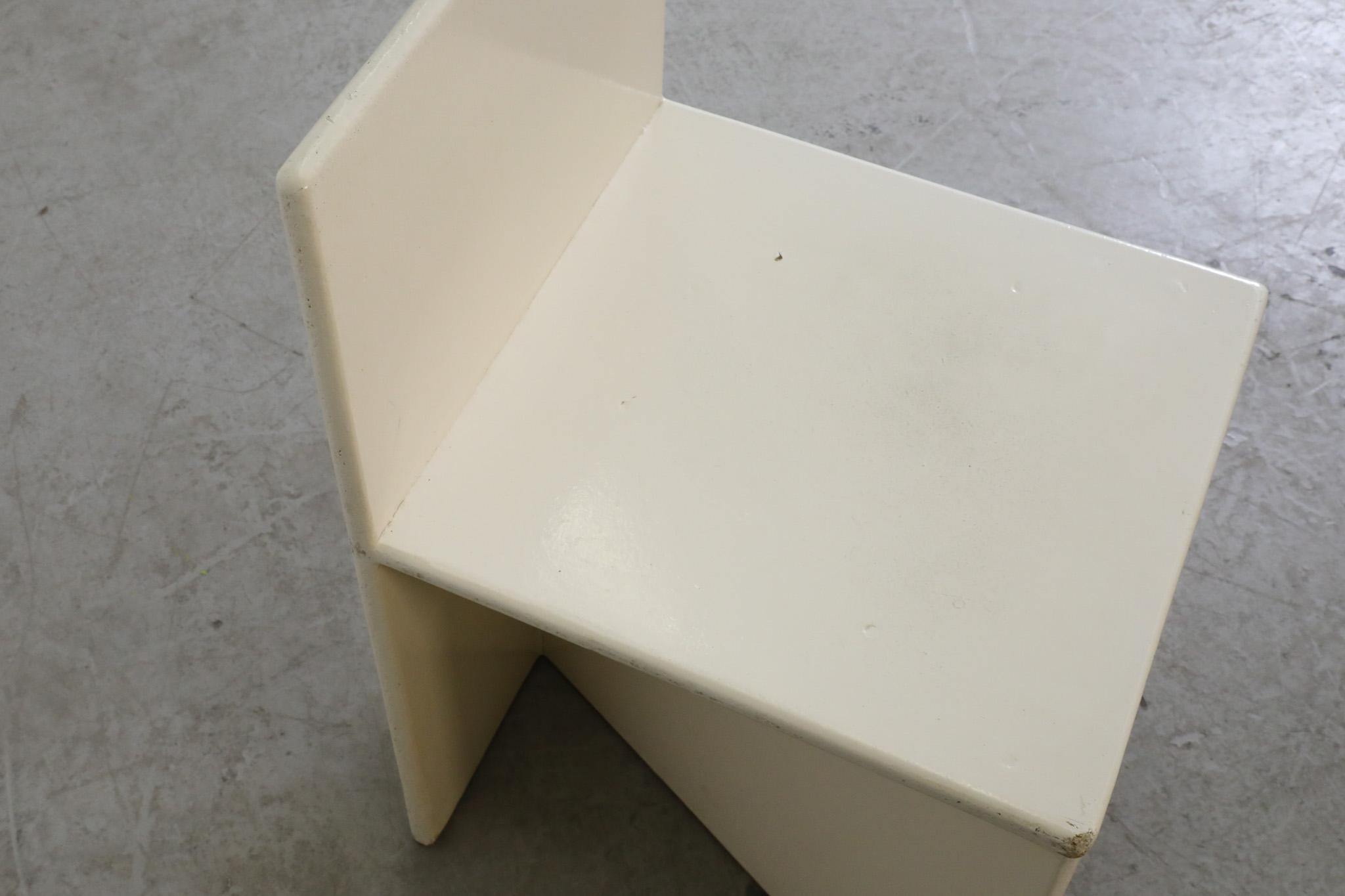Pre War Gerrit Rietveld Style Modernist Painted Chair For Sale 7