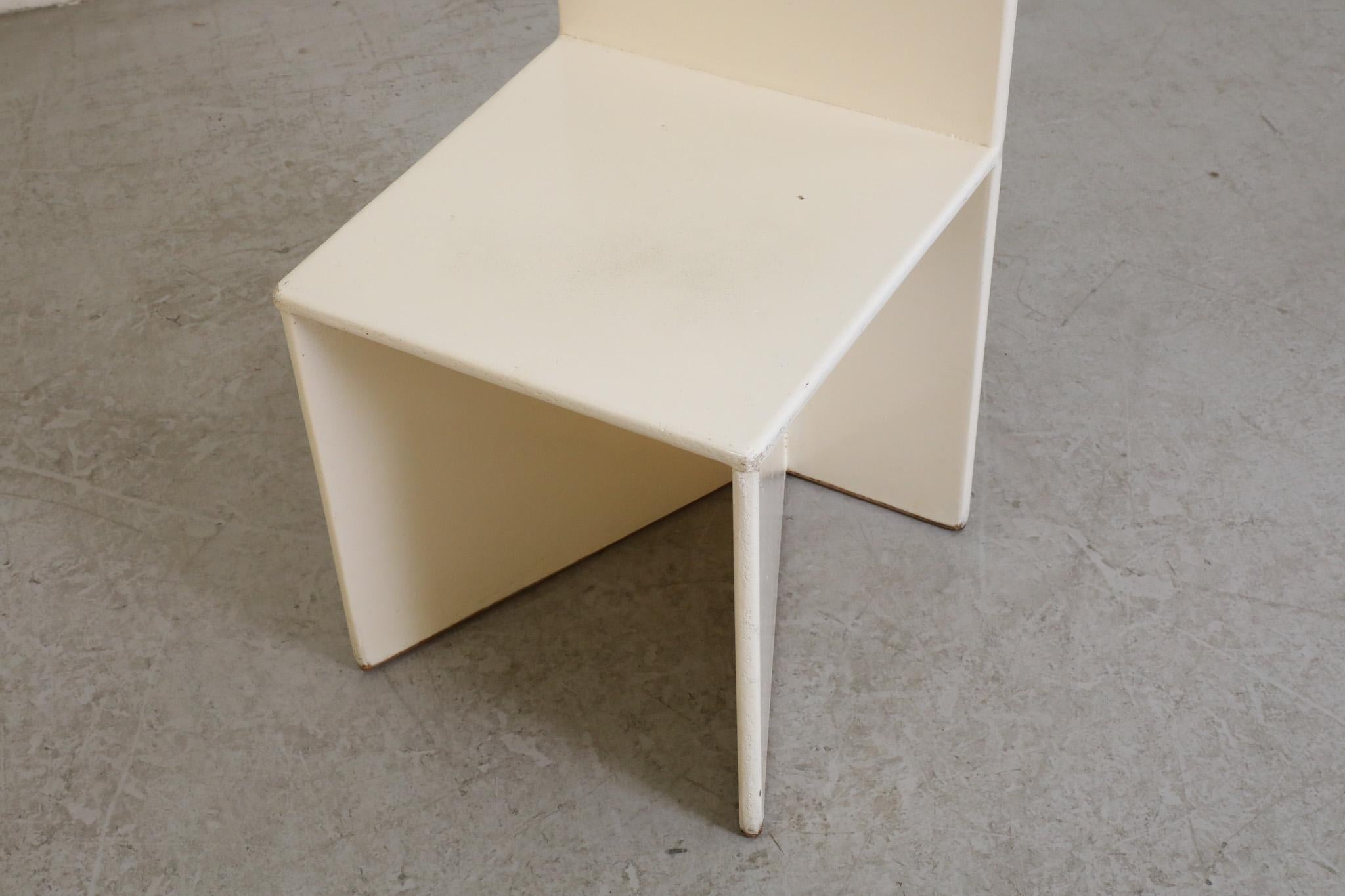 Pre War Gerrit Rietveld Style Modernist Painted Chair For Sale 9