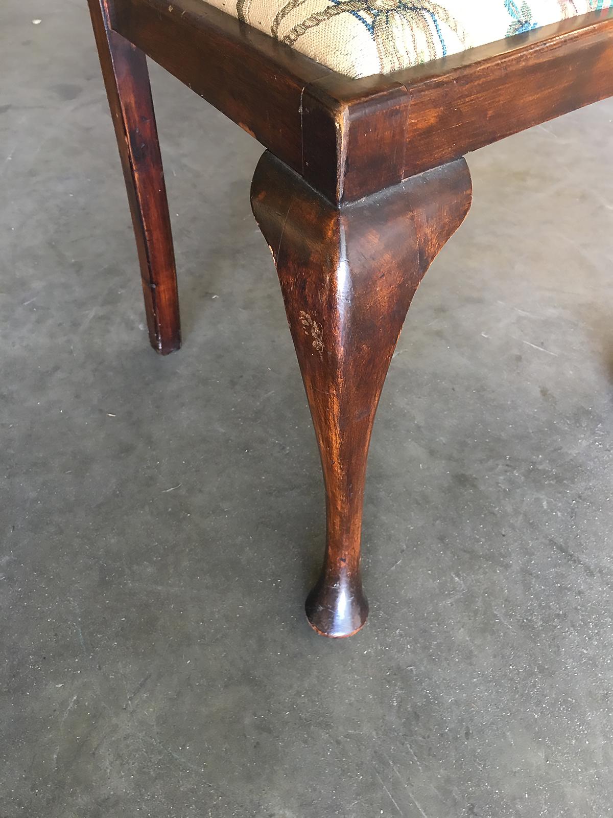 Pre-War Mahogany Art Deco Era Dining Room Chair Set of Four For Sale 3