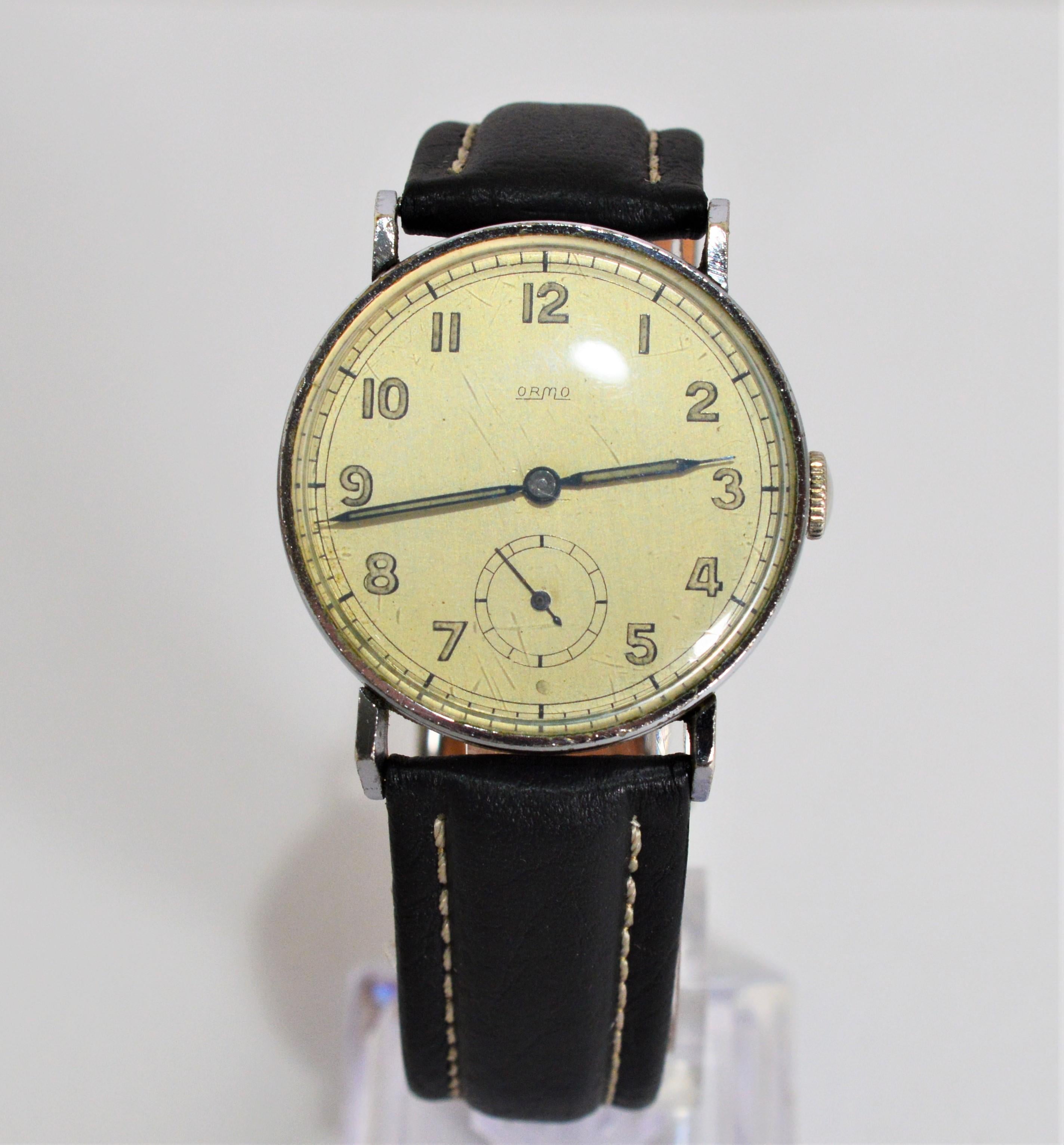 Montre-bracelet Ormo d'avant-guerre par Raisch & Wossner, Allemagne en vente 3