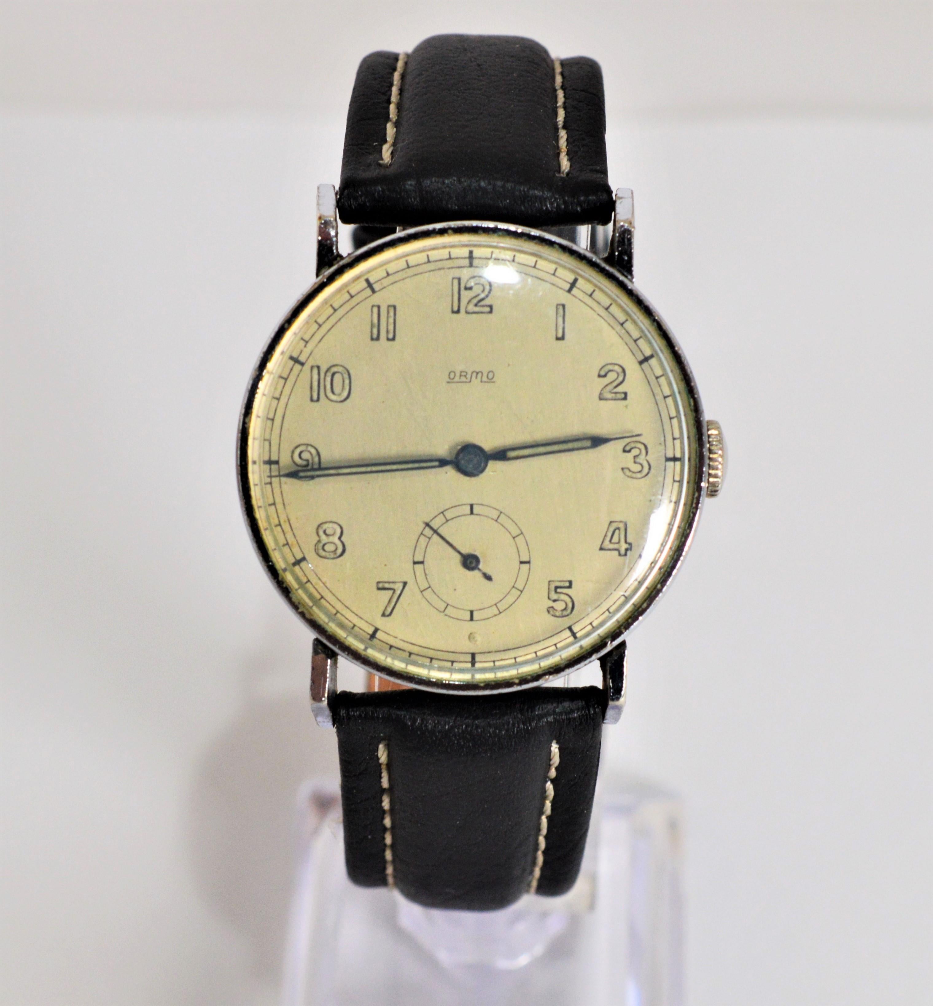 Pre War Ormo Wrist Watch by Raisch & Wossner, Germany  For Sale 2