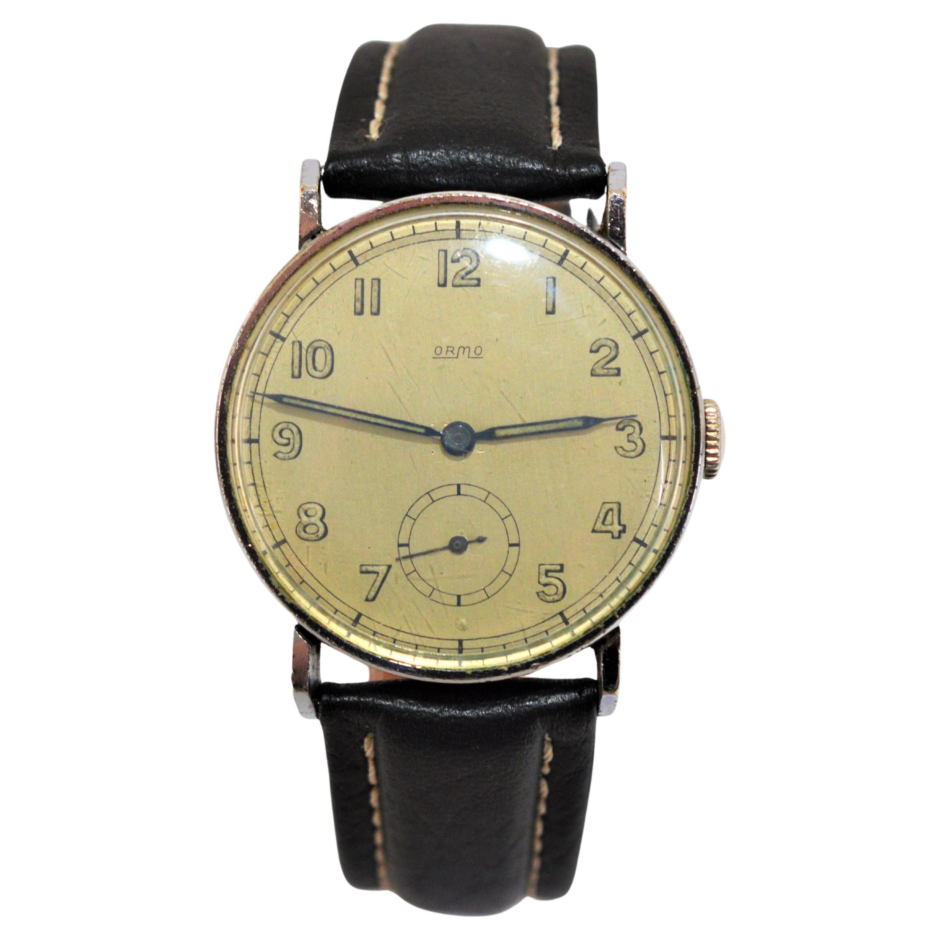 Pre War Ormo Wrist Watch by Raisch & Wossner, Germany  For Sale
