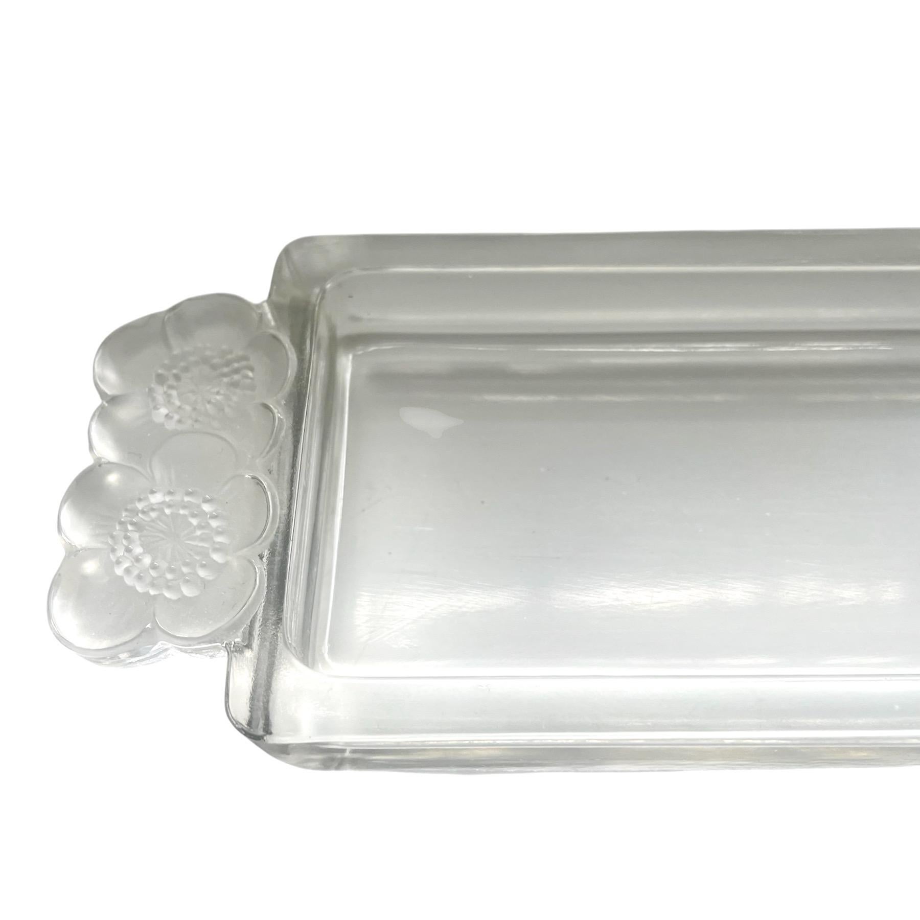 Art Deco Pre-war Rene Lalique Dish or vide poche, Eglantines, model 331, circa 1936, rare For Sale
