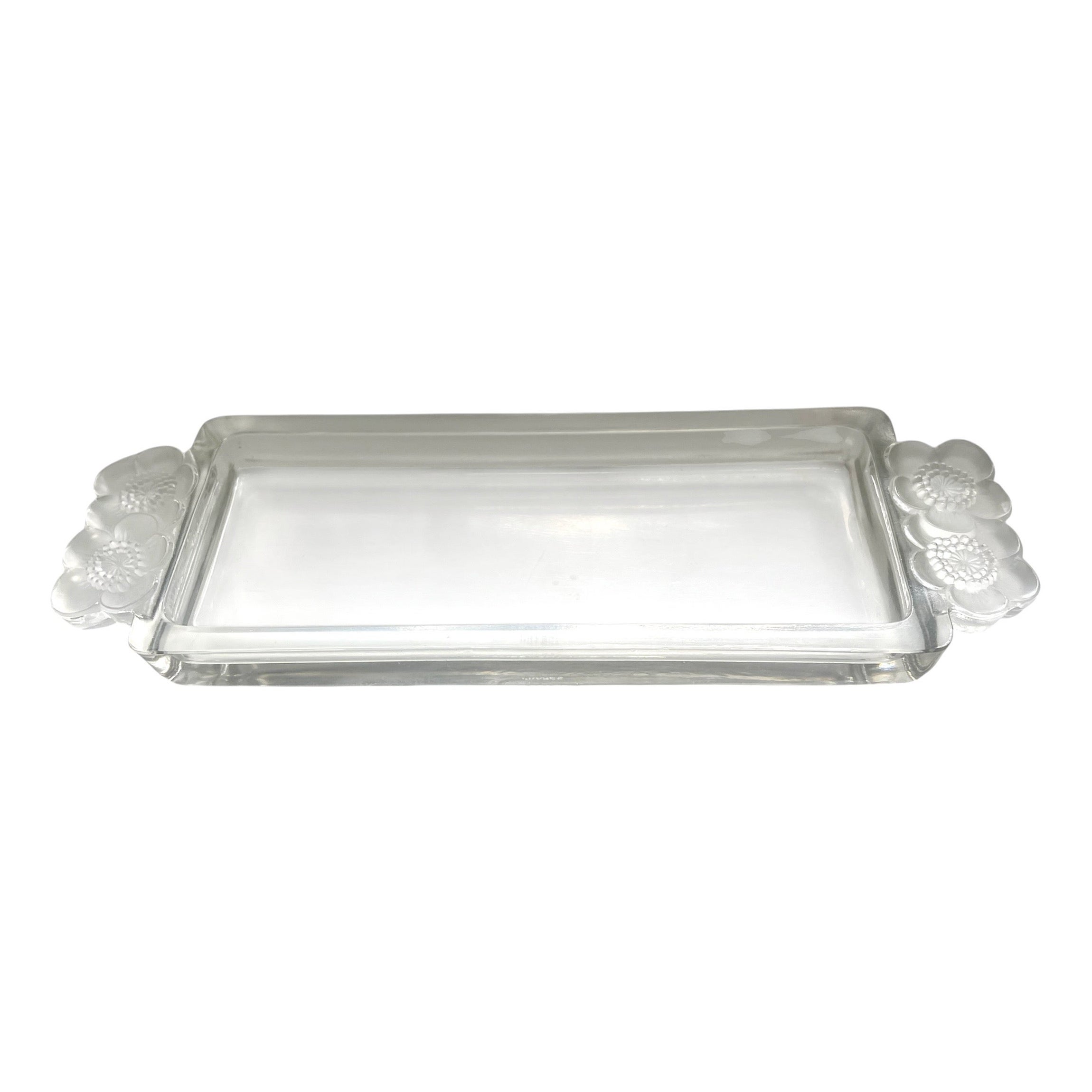Pre-war Rene Lalique Dish or vide poche, Eglantines, model 331, circa 1936, rare