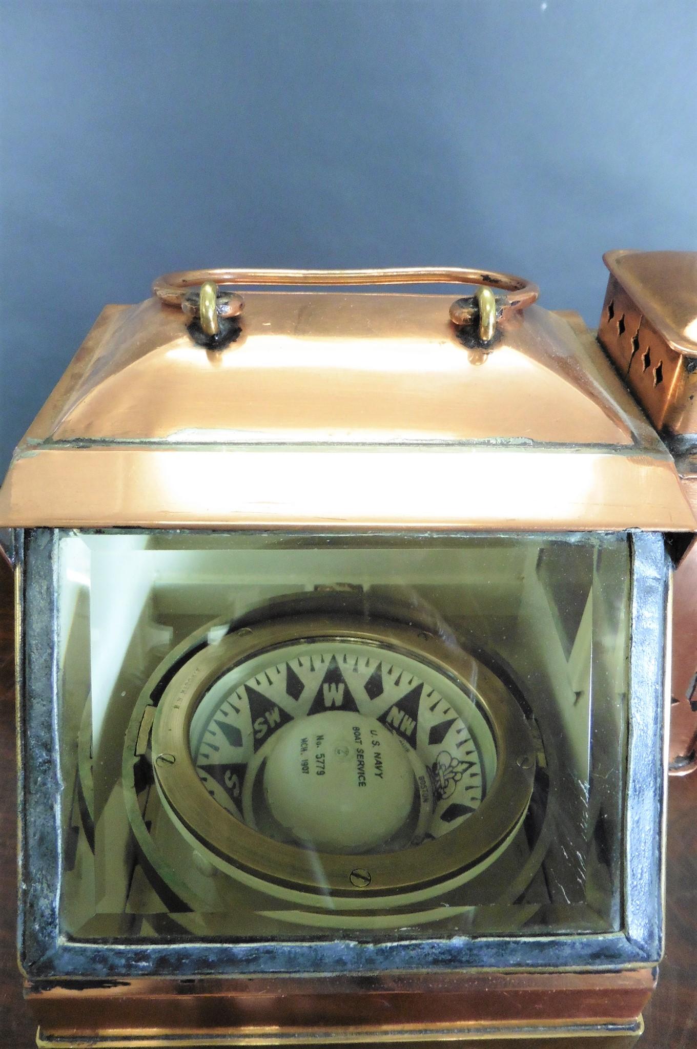 Nautischer Kompass aus der Zeit vor dem 1. Weltkrieg von E.S.Ritchie im Zustand „Gut“ im Angebot in Norwich, GB