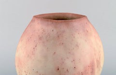 Preben Brandt Larsen, Danish Ceramicist, Large Unique Vase in Glazed Stoneware