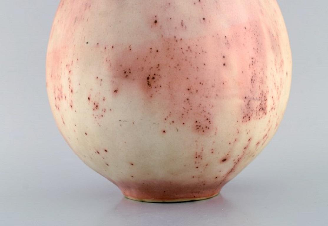 Scandinavian Modern Preben Brandt Larsen, Danish Ceramicist, Large Unique Vase in Glazed Stoneware