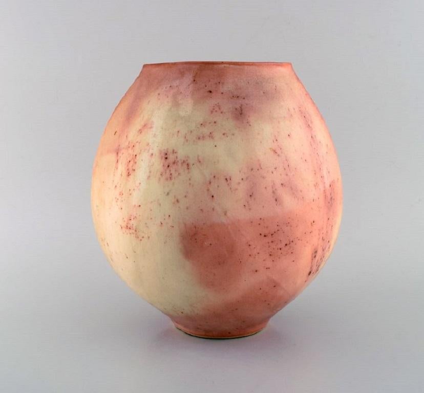 Mid-20th Century Preben Brandt Larsen, Danish Ceramicist, Large Unique Vase in Glazed Stoneware