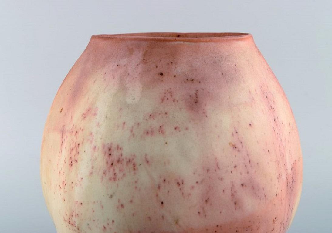 Preben Brandt Larsen, Danish Ceramicist, Large Unique Vase in Glazed Stoneware 1