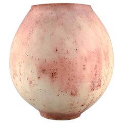 Preben Brandt Larsen, Danish Ceramicist, Large Unique Vase in Glazed Stoneware