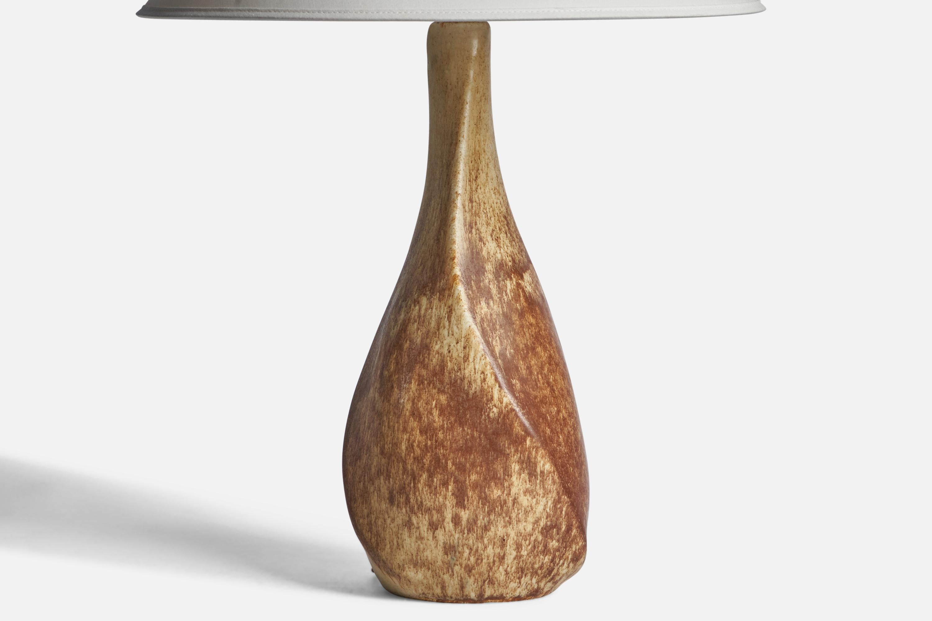 Mid-Century Modern Preben Brandt Larsen, Table Lamp, Stoneware, Denmark, 1960s For Sale