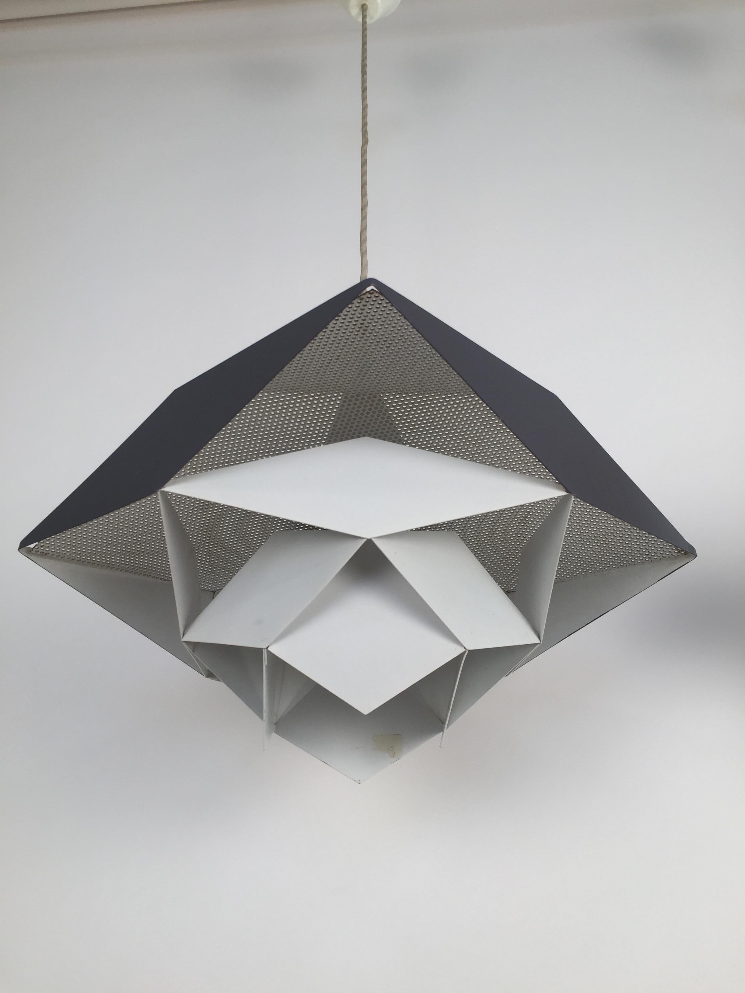Metal Preben Dahl Pair of Ceiling Lamps Model “Sinfoni” by Hans Folsgaard, 1960 For Sale