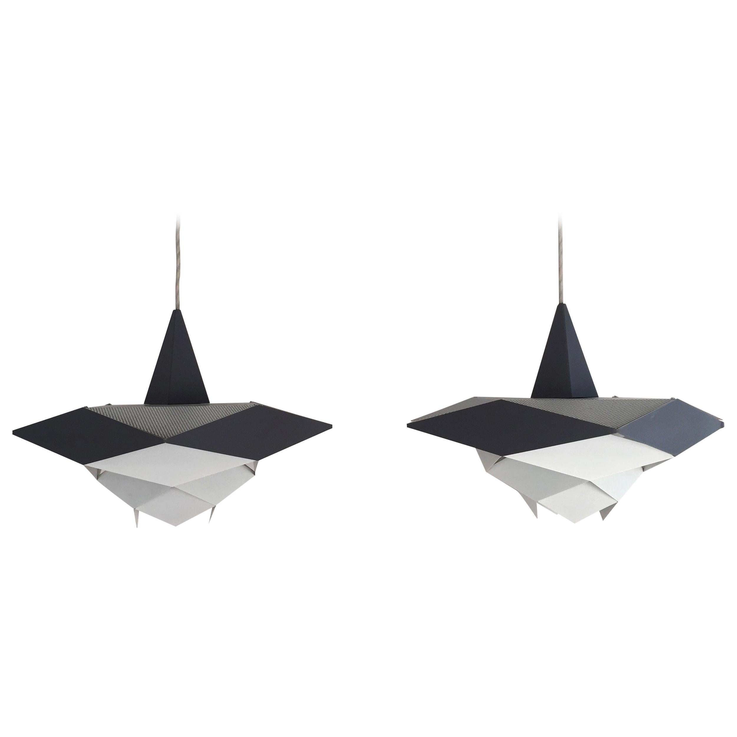 Preben Dahl Pair of Ceiling Lamps Model “Sinfoni” by Hans Folsgaard, 1960 For Sale