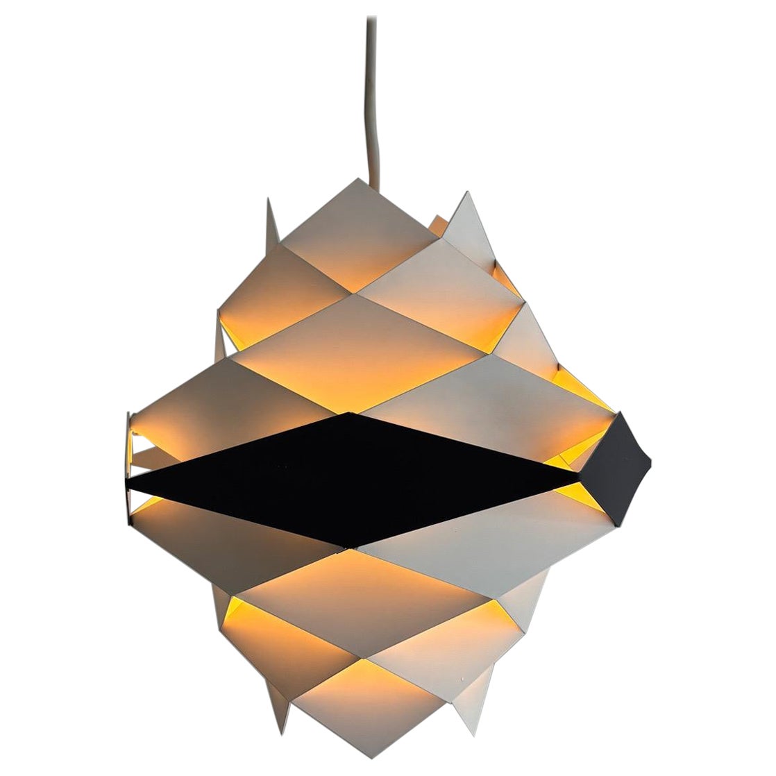 Lampe suspendue rhomboïdale "Symfoni" de Preben Dahl, 1960, Danemark en vente
