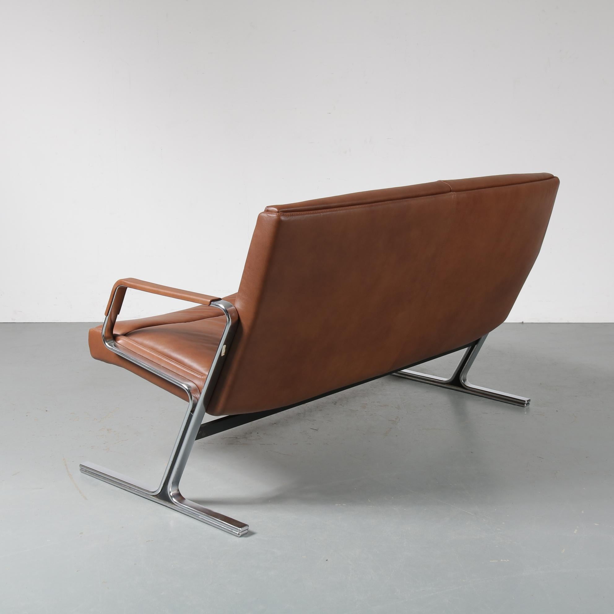 Leather Preben Fabricius 2-Seat Sofa for Walter Knoll, Germany, 1970