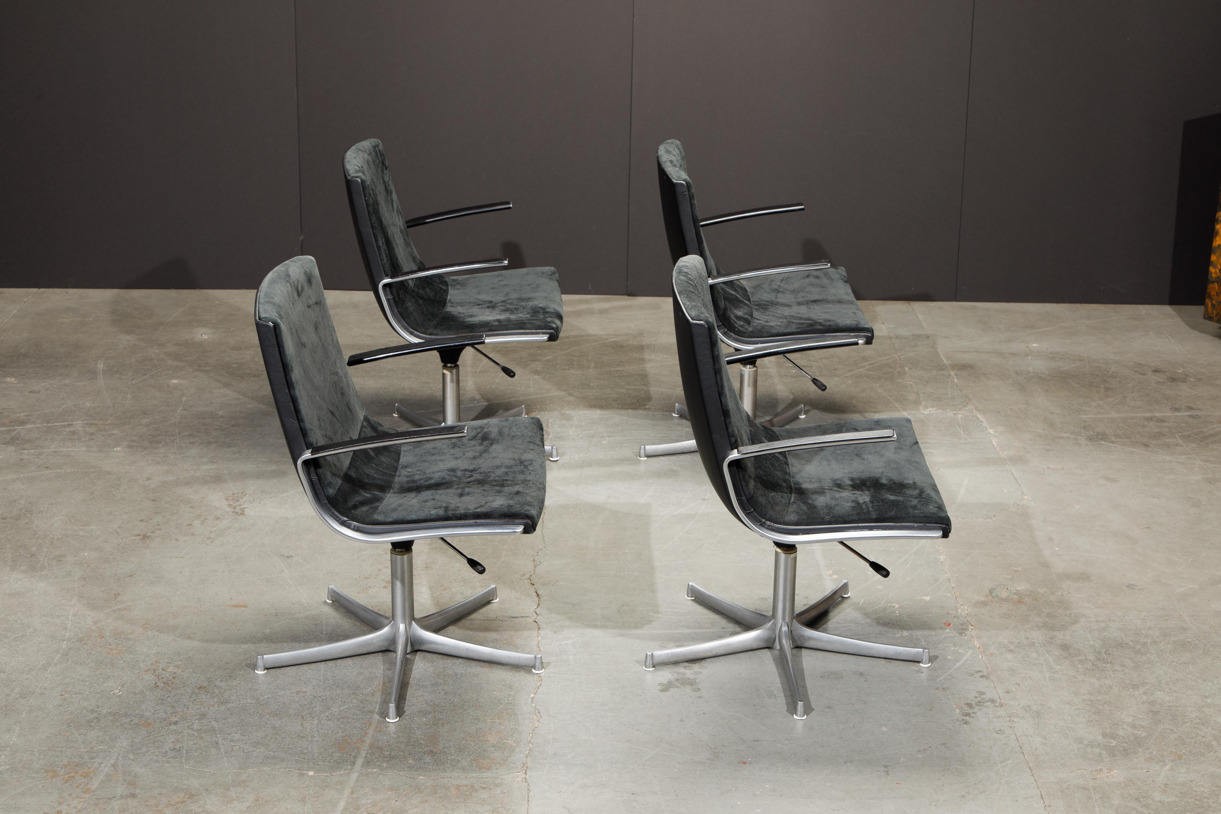 Moderne Fauteuils pivotants Preben Fabricius et Jorgen Kashtolm pour Walter Knoll signés, années 1970 en vente