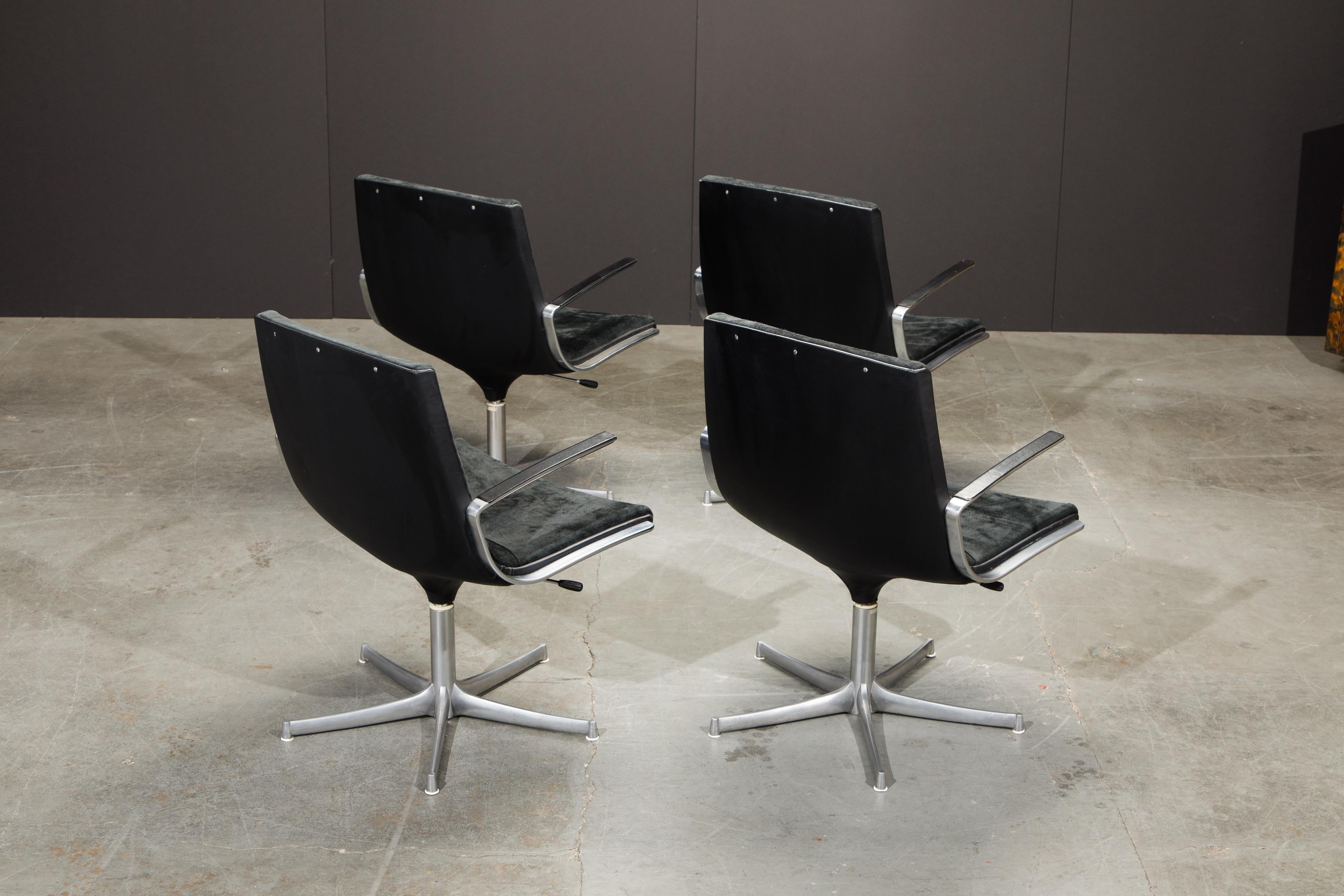 Allemand Fauteuils pivotants Preben Fabricius et Jorgen Kashtolm pour Walter Knoll signés, années 1970 en vente