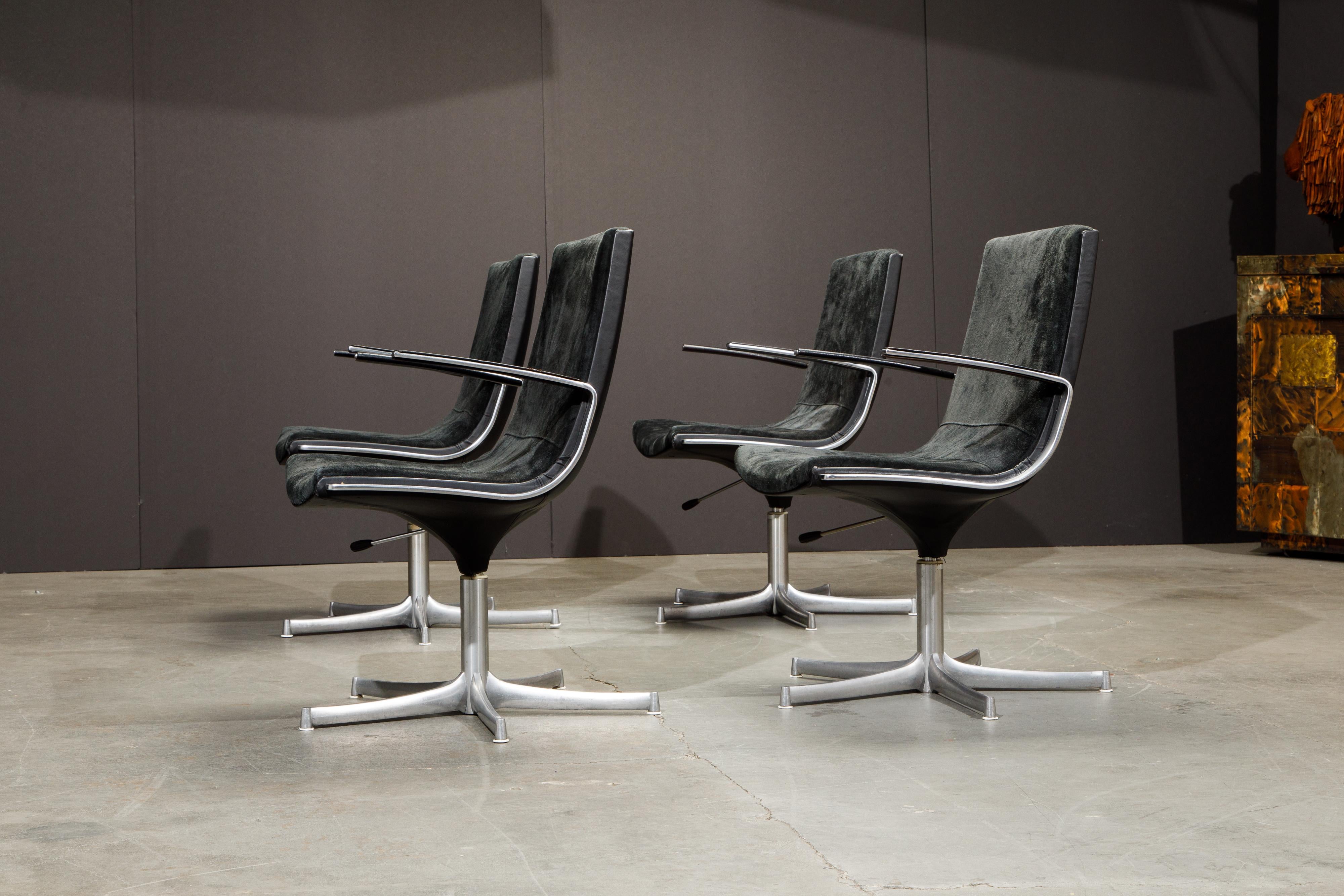 Late 20th Century Preben Fabricius and Jorgen Kashtolm Swivel Chairs for Walter Knoll 1970s Signed For Sale