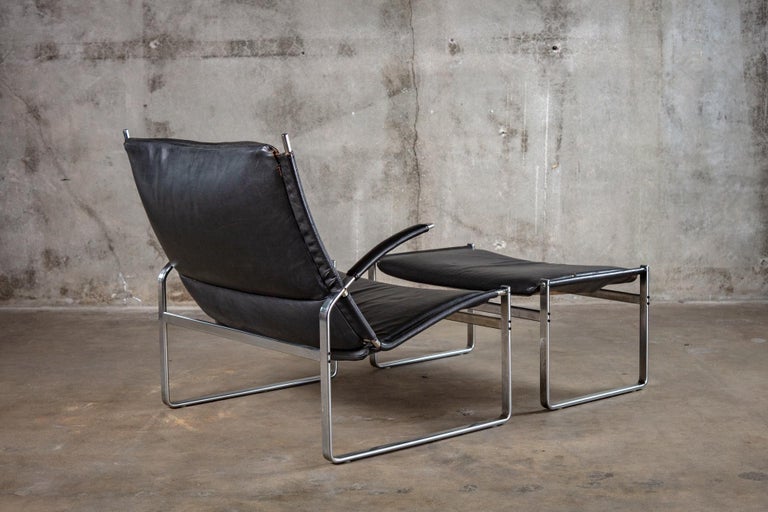 Preben Fabricius and Jorgen Kastholm Lounge Chair In Fair Condition For Sale In Los Angeles, CA