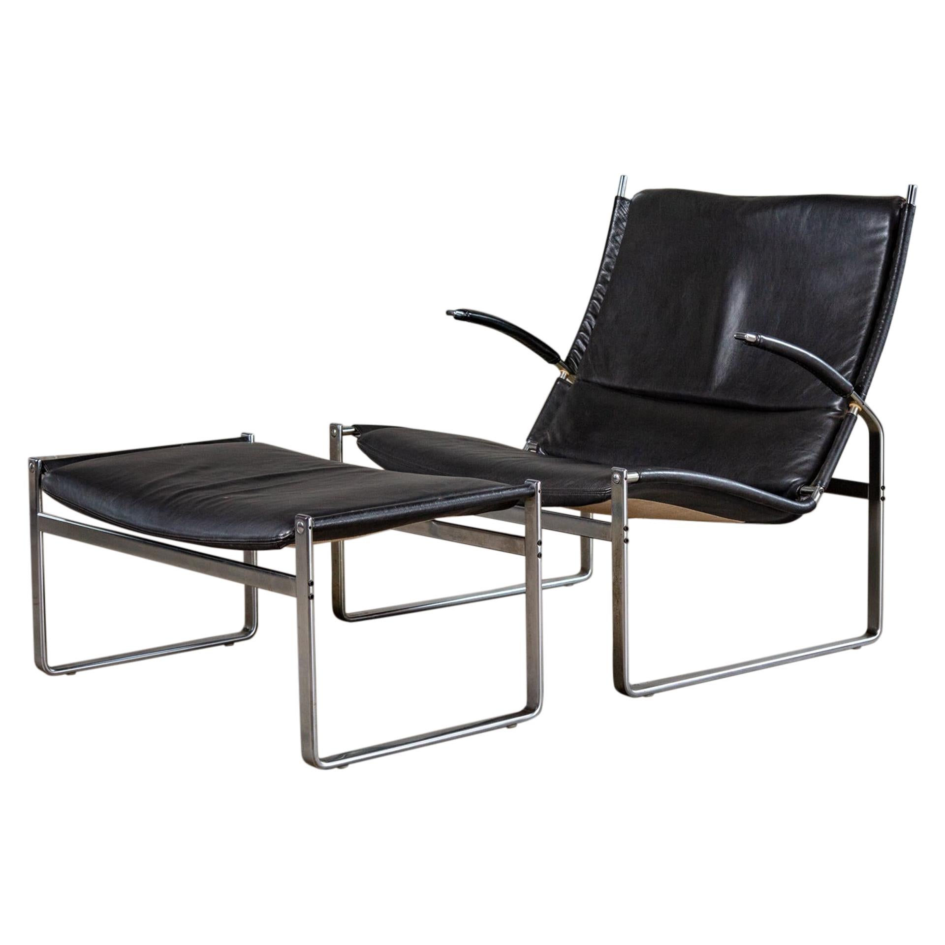 Preben Fabricius and Jorgen Kastholm Lounge Chair For Sale