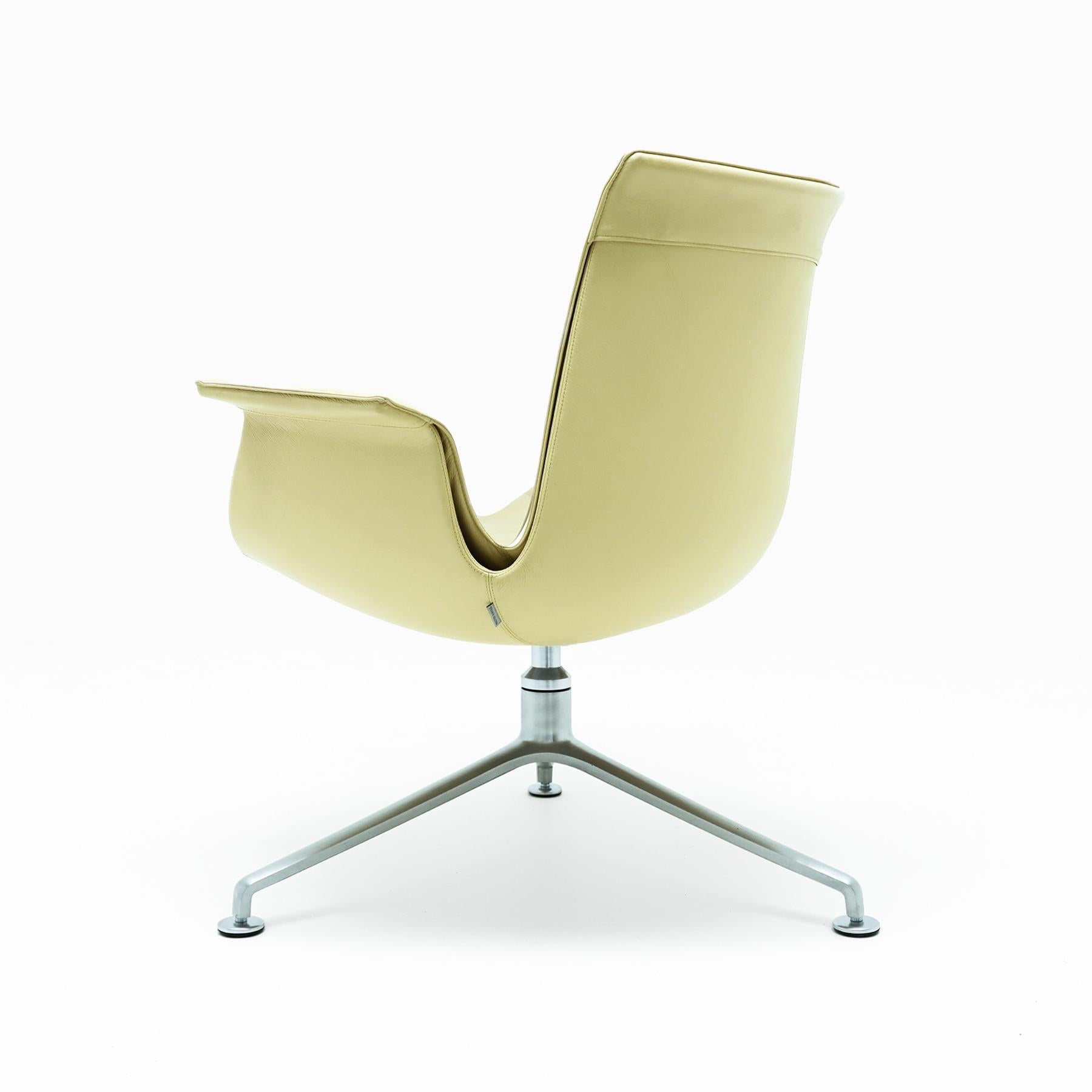 Aluminum Preben Fabricius and Jorgen Kastlhom FK 6727-3G Lounge Chairs for Walter Knoll For Sale