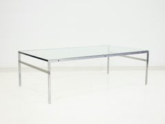 Preben Fabricius and Jørgen Kastholm Coffee Table of Steel and Glass