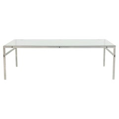 Preben Fabricius and Jørgen Kastholm Coffee Table of Steel and Glass