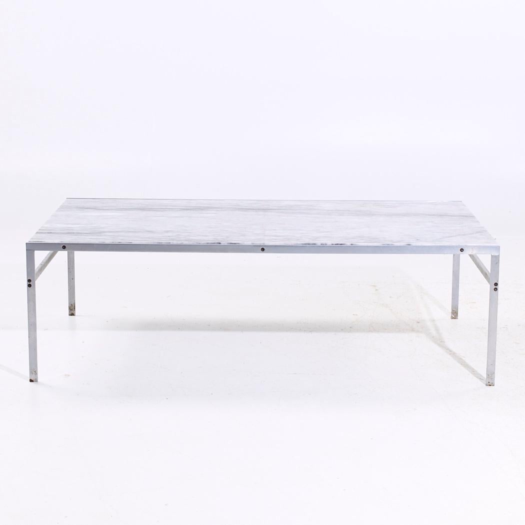 Preben Fabricius and Jørgen Kastholm for Bo-Ex BO 551 Mid Century Marble Coffee Table

This coffee table measures: 55.25 wide x 30 deep x 17 inches high

All pieces of furniture can be had in what we call restored vintage condition. That means the