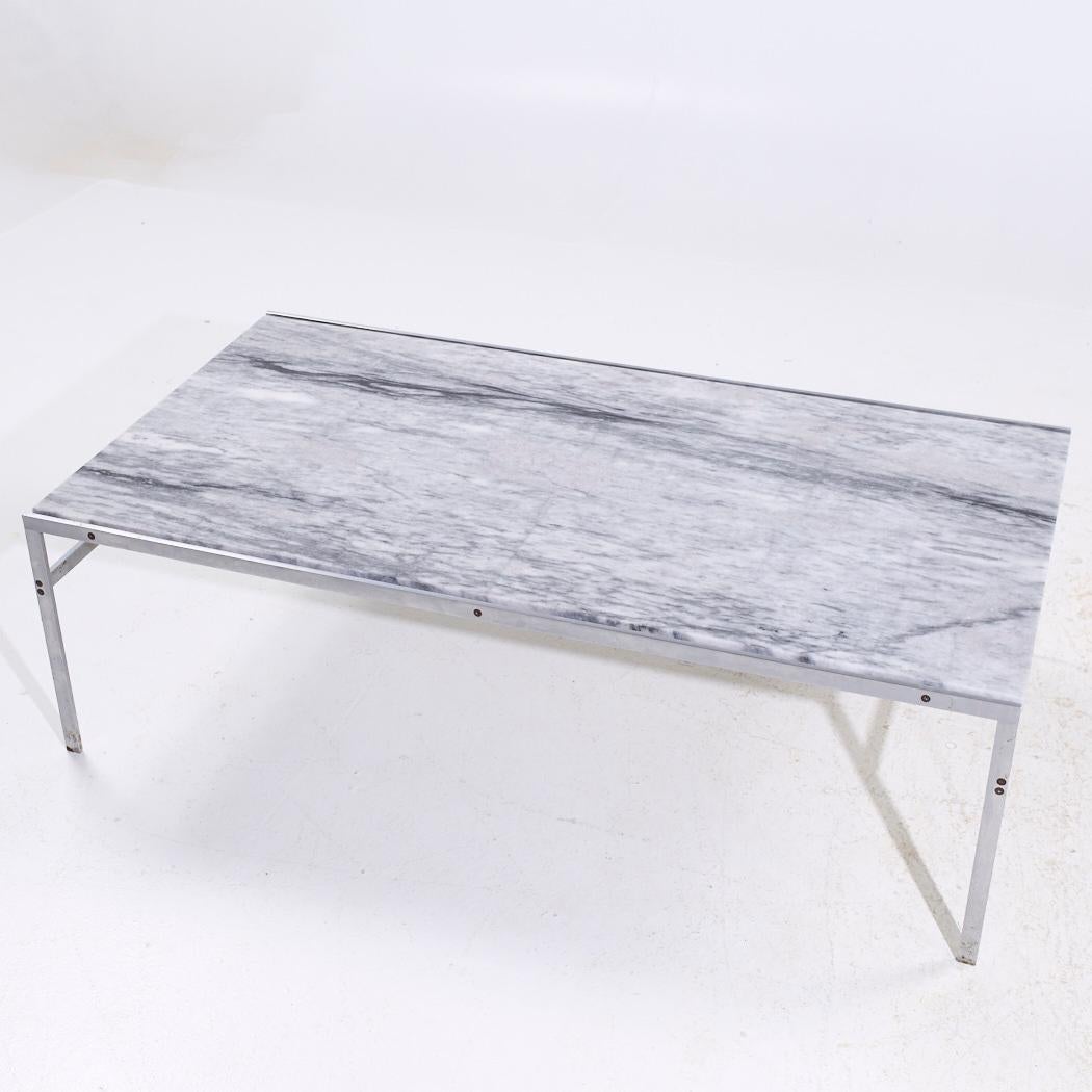 Chrome Preben Fabricius and Jørgen Kastholm for Bo-Ex BO 551 MCM Marble Coffee Table For Sale