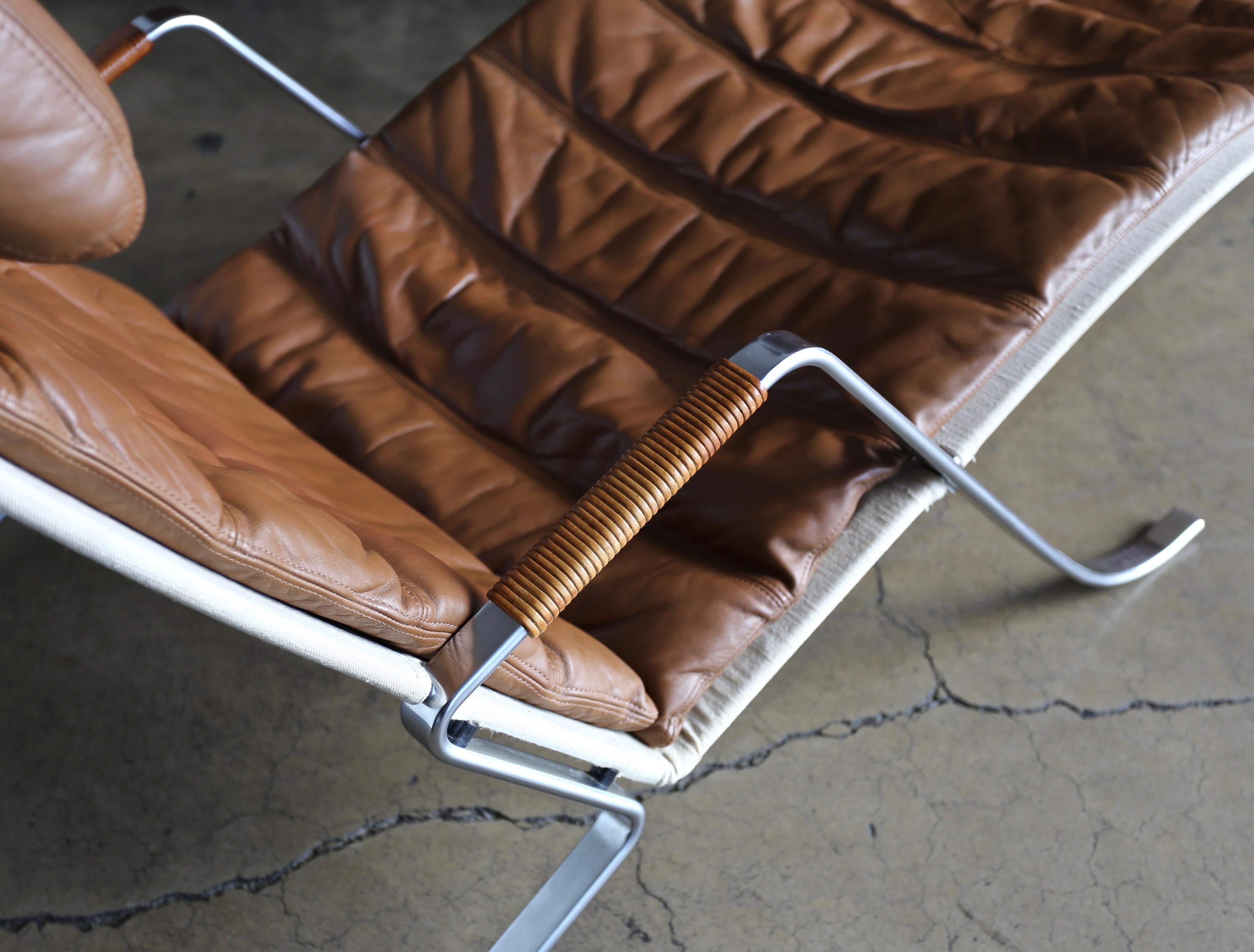 20th Century Preben Fabricius and Jørgen Kastholm Grasshopper Chaise for Alfred Kill