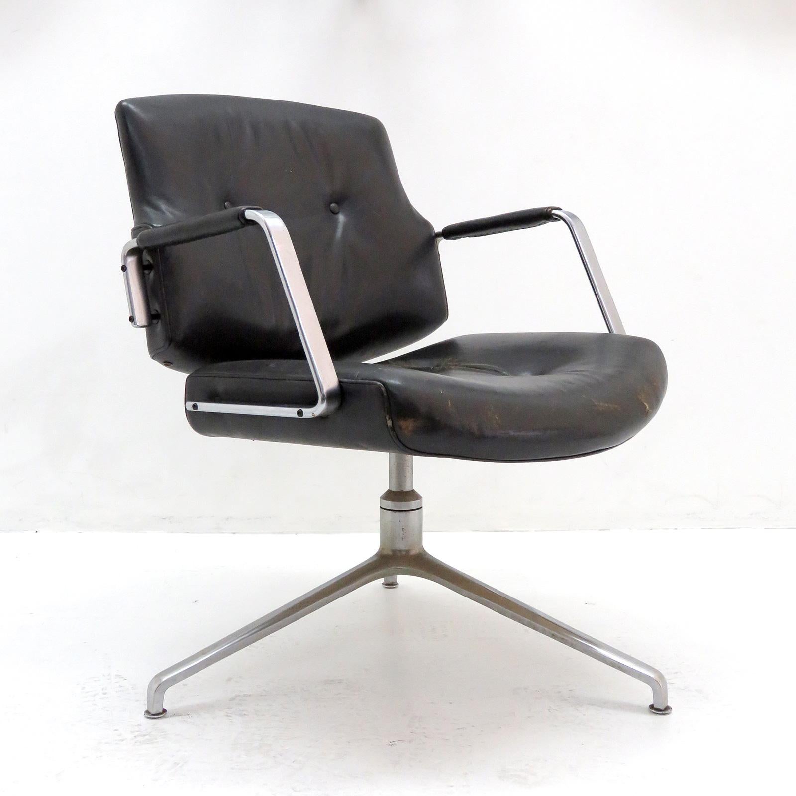 Scandinavian Modern Preben Fabricius and Jørgen Kastholm Office Chair Model FK84, 1962 For Sale