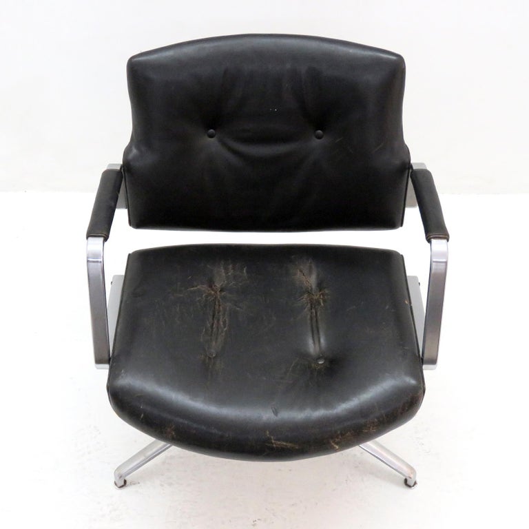 Preben Fabricius and Jørgen Kastholm Office Chair Model FK84 In Good Condition For Sale In Los Angeles, CA