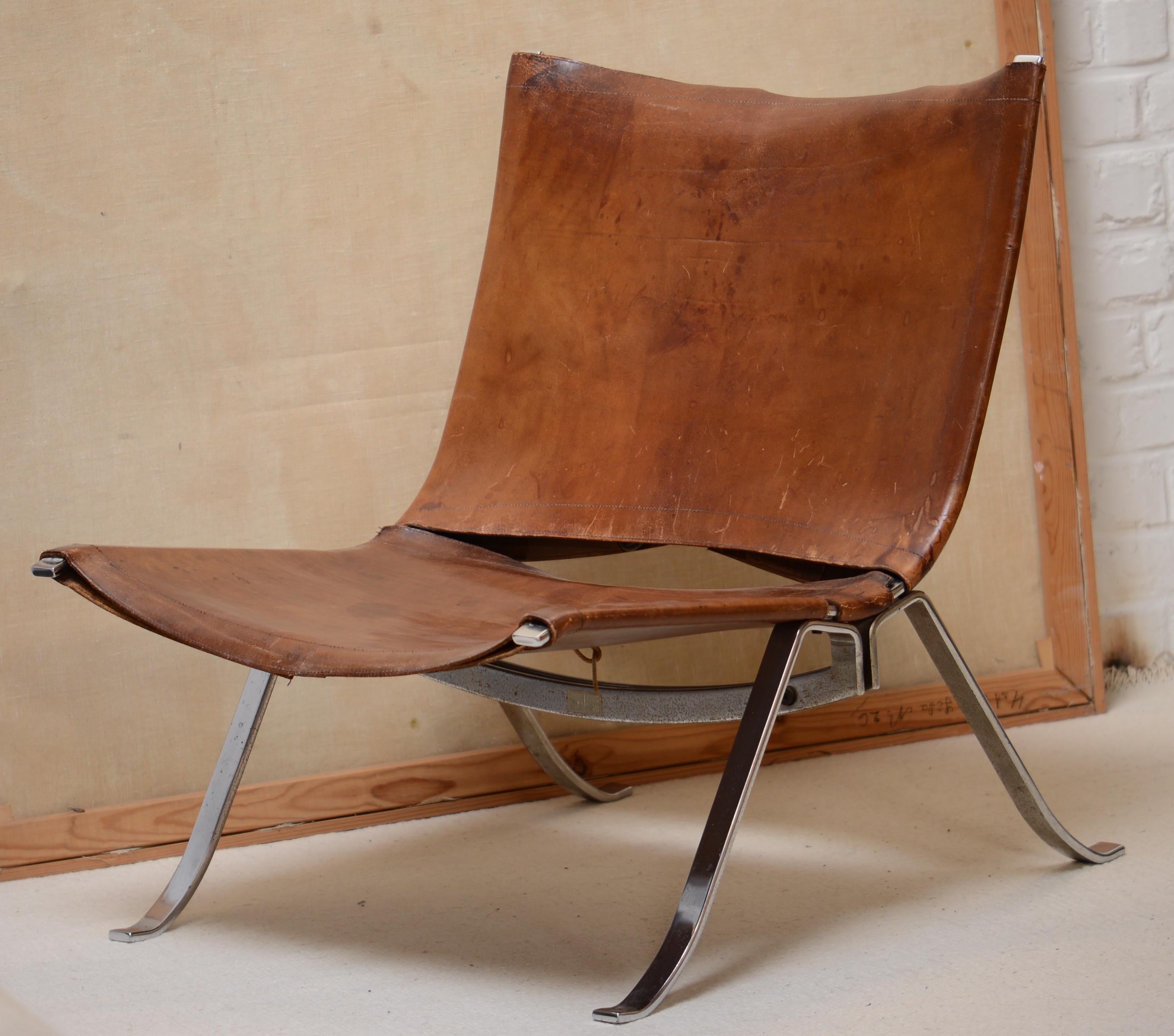 Scandinavian Modern Preben Fabricius Cognac Leather Chair Arnold Exclusive, Denmark, 1960s Rare