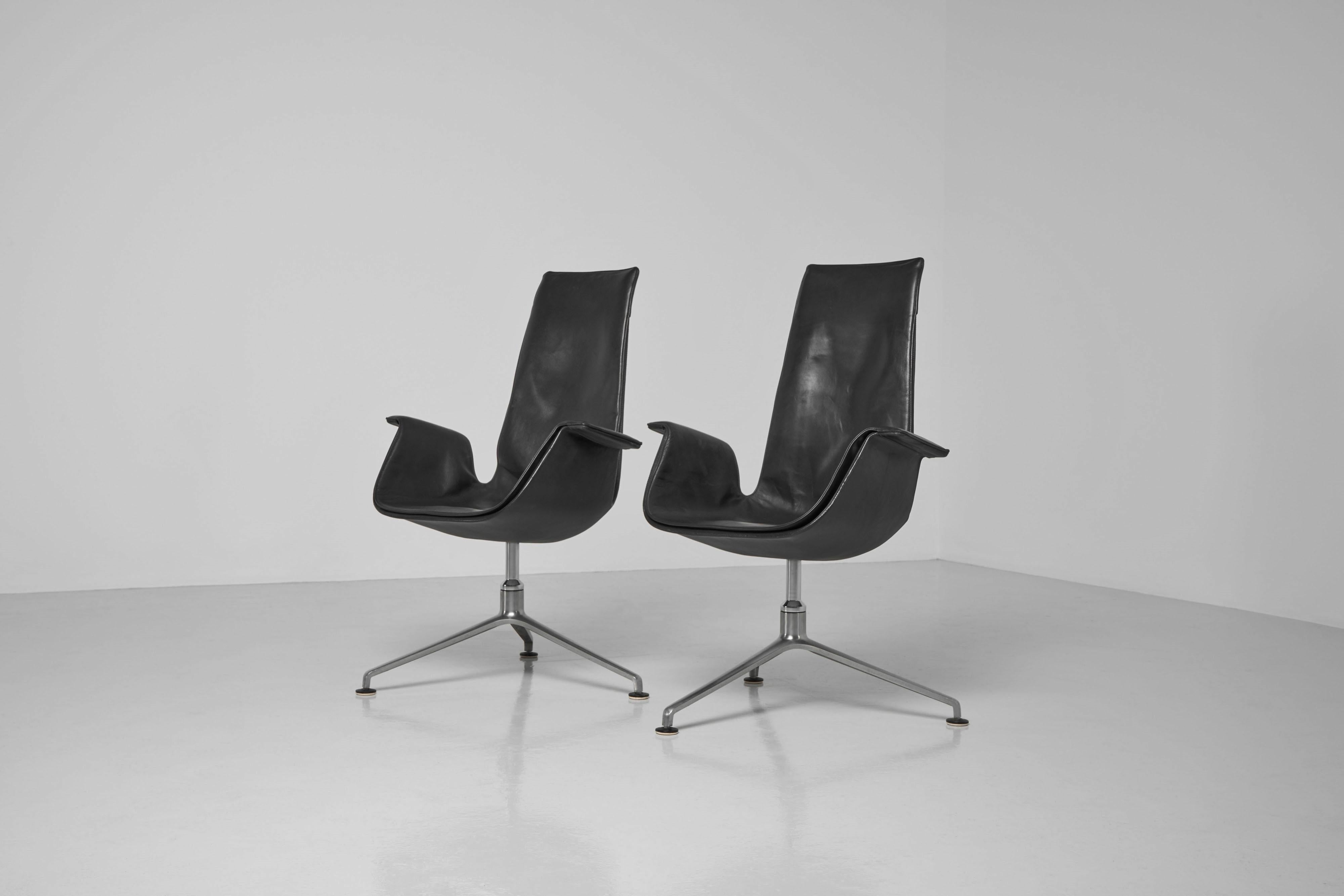 Mid-Century Modern Preben Fabricius Jorgen Kastholm FK6725 chairs set Kill 1964 For Sale