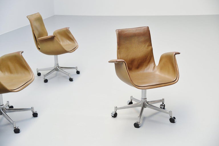 Mid-20th Century Preben Fabricius Jorgen Kastholm FK6727 Bird Office Chairs, 1964 For Sale