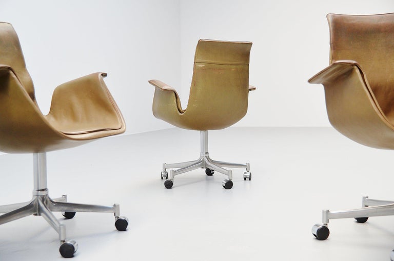 Preben Fabricius Jorgen Kastholm FK6727 Bird Office Chairs, 1964 For Sale 2