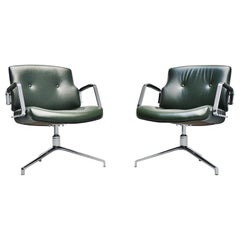 Preben Fabricius Jorgen Kastholm Green FK84 Office Chairs, 1968