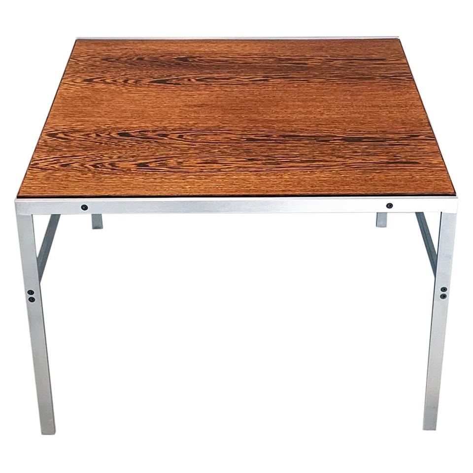Preben Fabricius Jorgen Kastholm Side Coffee Table Wengé Wood Steel Modern Bo-Ex