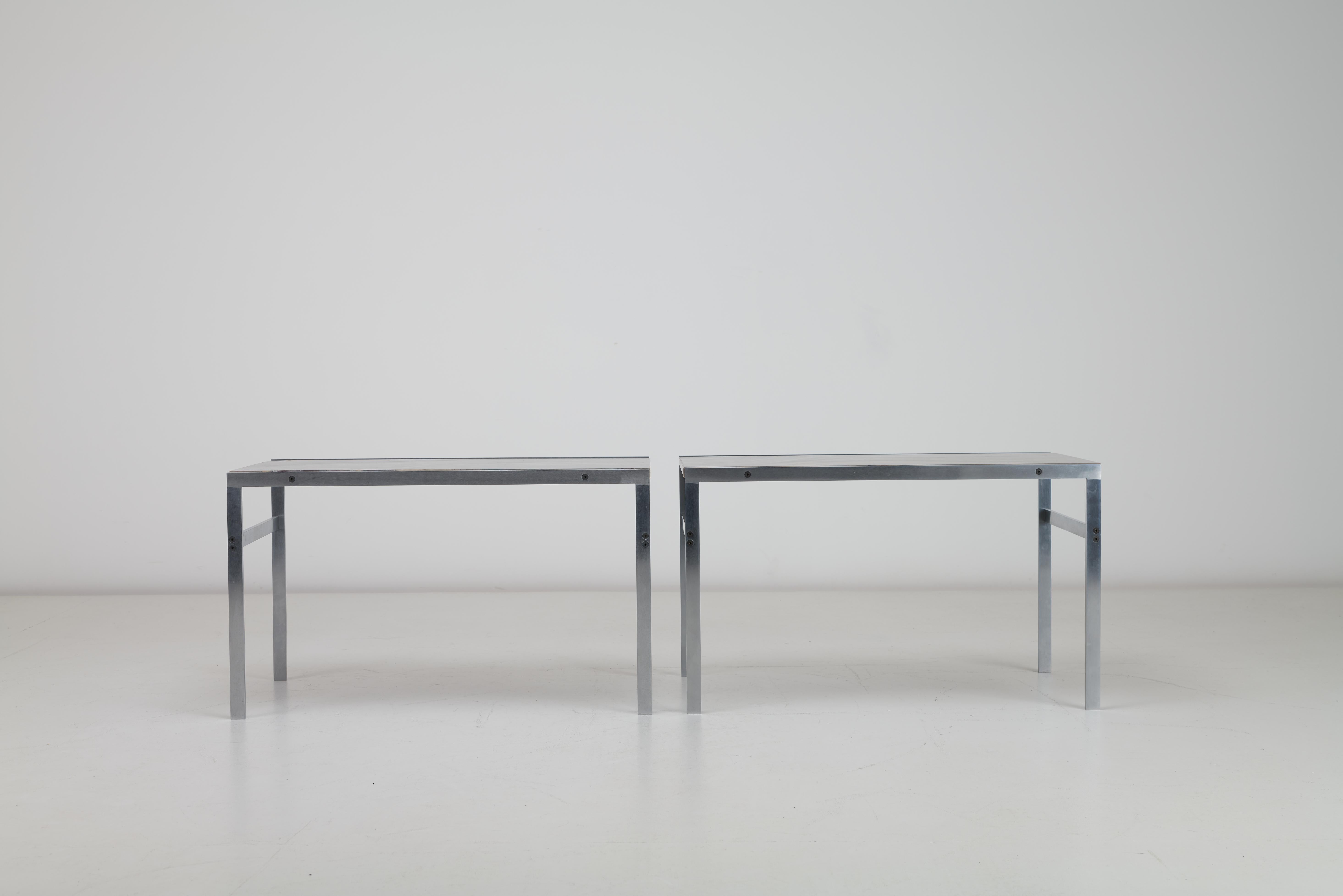 Tables en acier et quartzite Preben Fabricius, Jorgen Kastholm pour Bo-Ex BO 551 Bon état - En vente à Uxbridge, GB