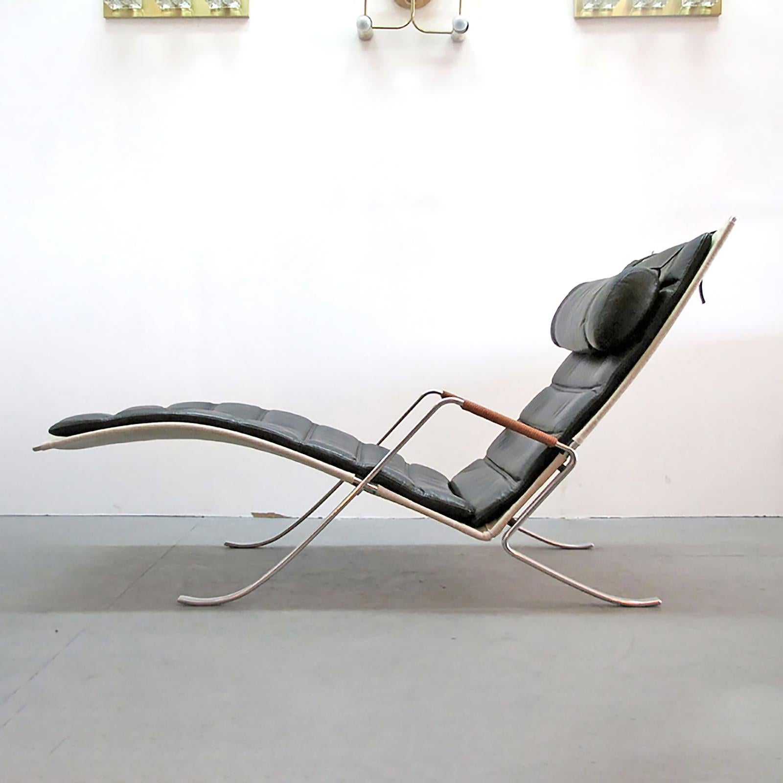Preben Fabricius Jørgen Kastholm FK 87 'Grasshopper' Chaise Longue (Dänisch) im Angebot