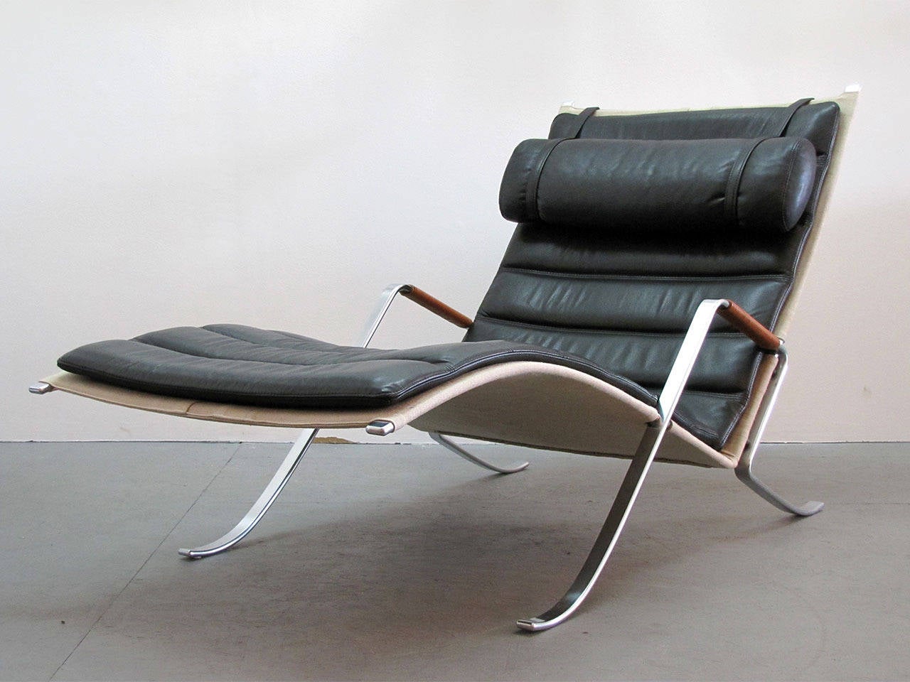 Danish Preben Fabricius Jørgen Kastholm FK 87 'Grasshopper' Chaise Longue