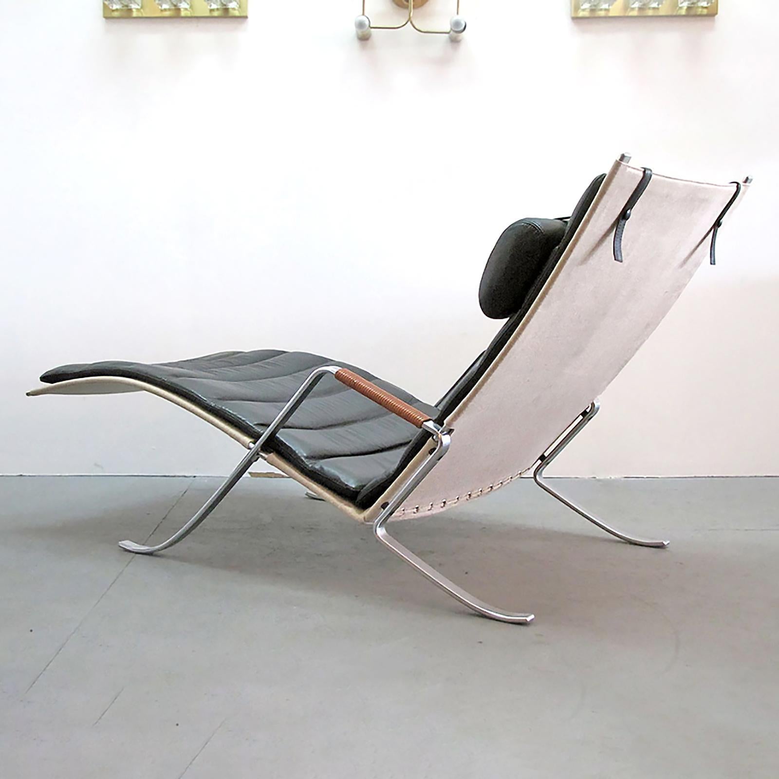 Preben Fabricius Jørgen Kastholm FK 87 'Grasshopper' Chaise Longue (Beschichtet) im Angebot