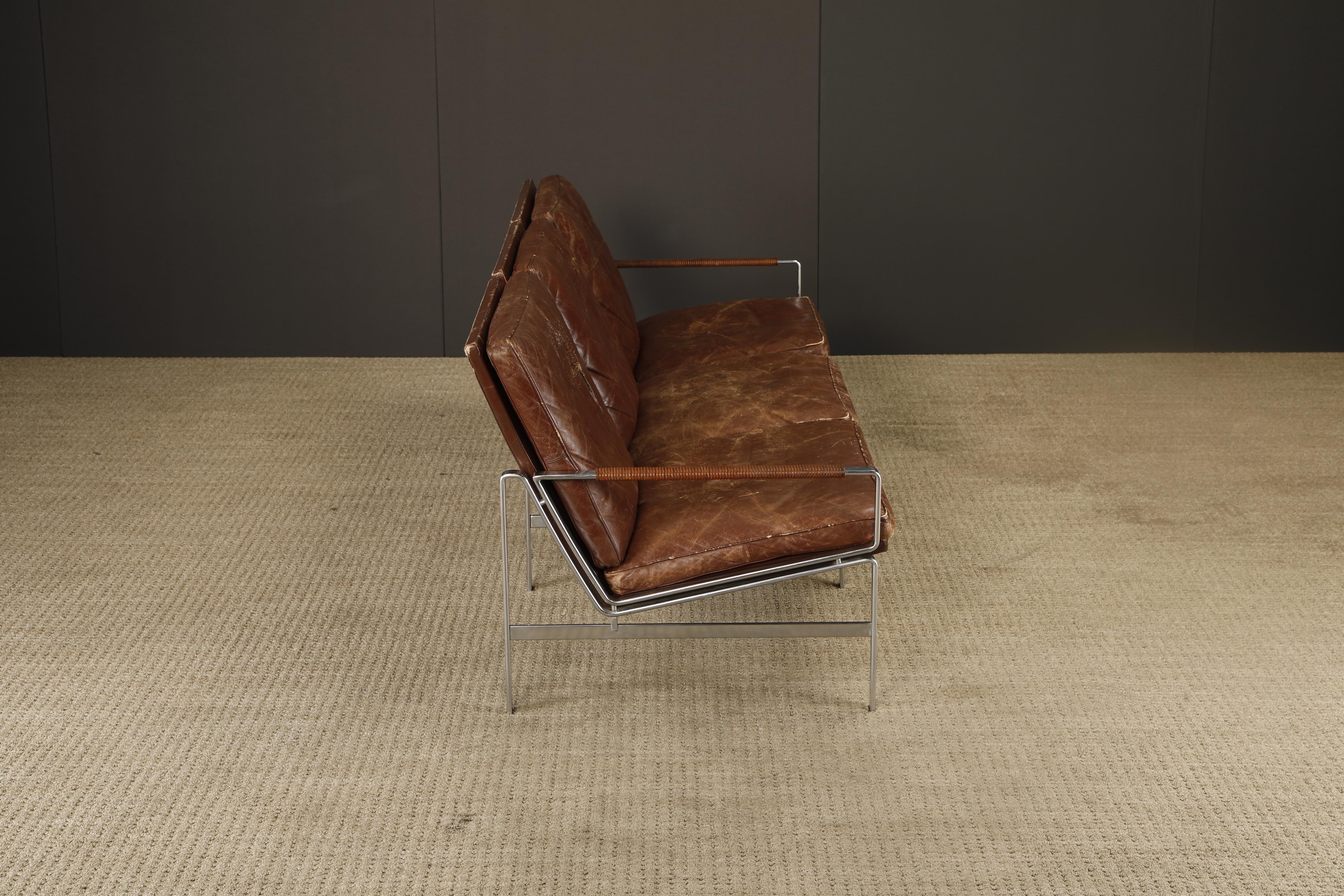 Preben Fabricius & Jørgen Kastholm for Alfred Kill 'FK-6720' Leather Sofa, 1960s For Sale 4